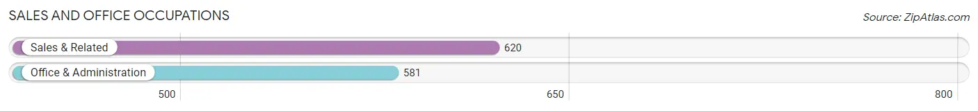 Sales and Office Occupations in Zip Code 27055
