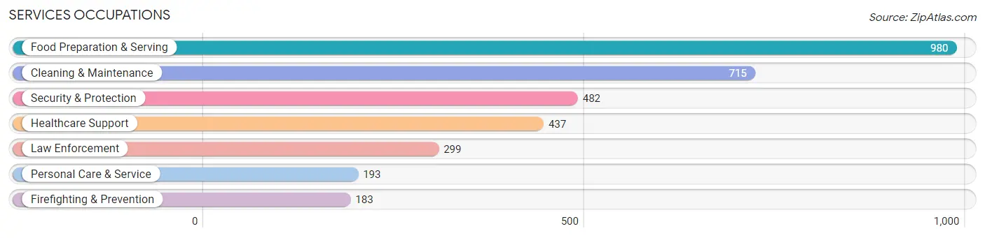 Services Occupations in Zip Code 27253