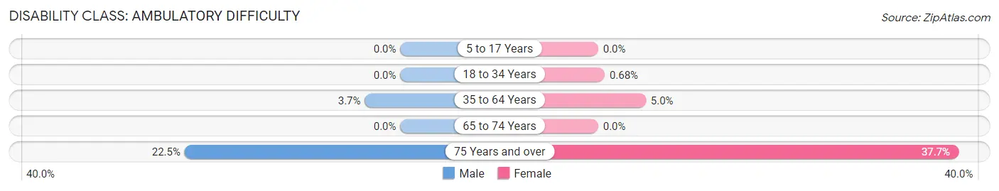 Disability in Zip Code 27283: <span>Ambulatory Difficulty</span>