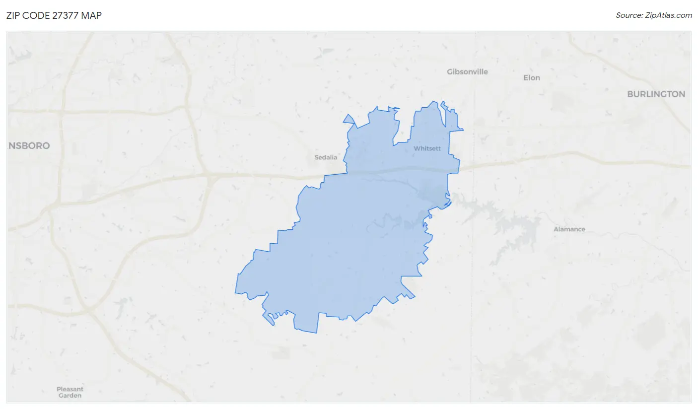 Zip Code 27377 Map