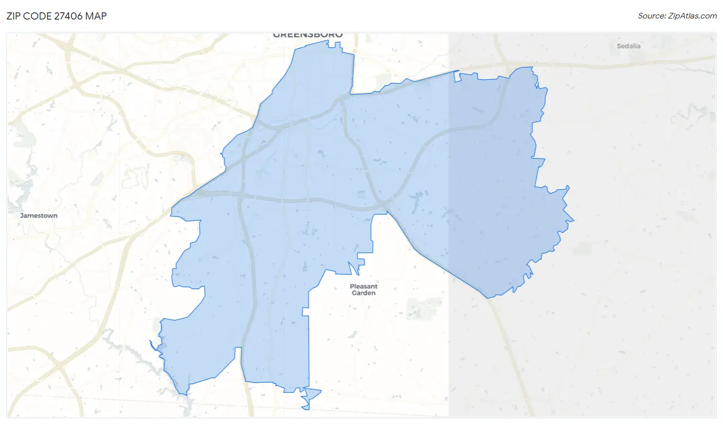 Zip Code 27406 Map