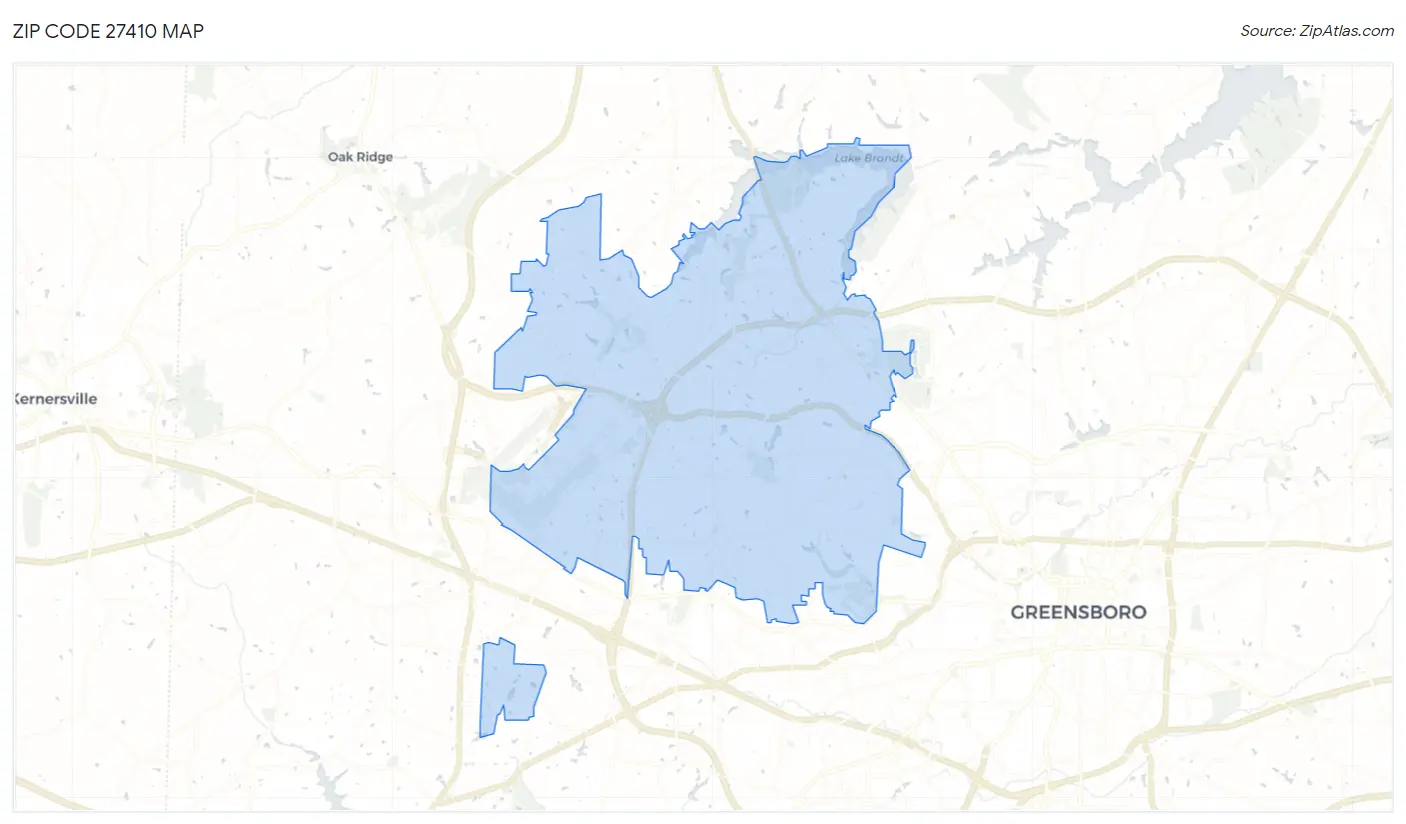 Zip Code 27410 Map