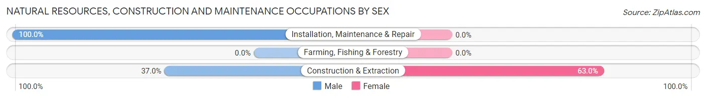 Natural Resources, Construction and Maintenance Occupations by Sex in Zip Code 27559