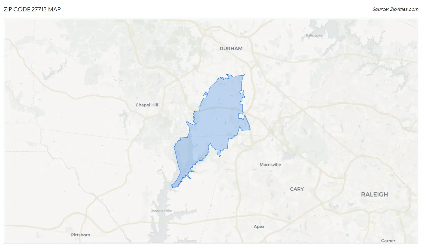 Zip Code 27713 Map