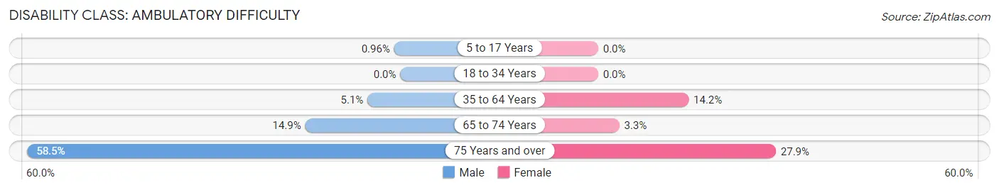 Disability in Zip Code 27807: <span>Ambulatory Difficulty</span>