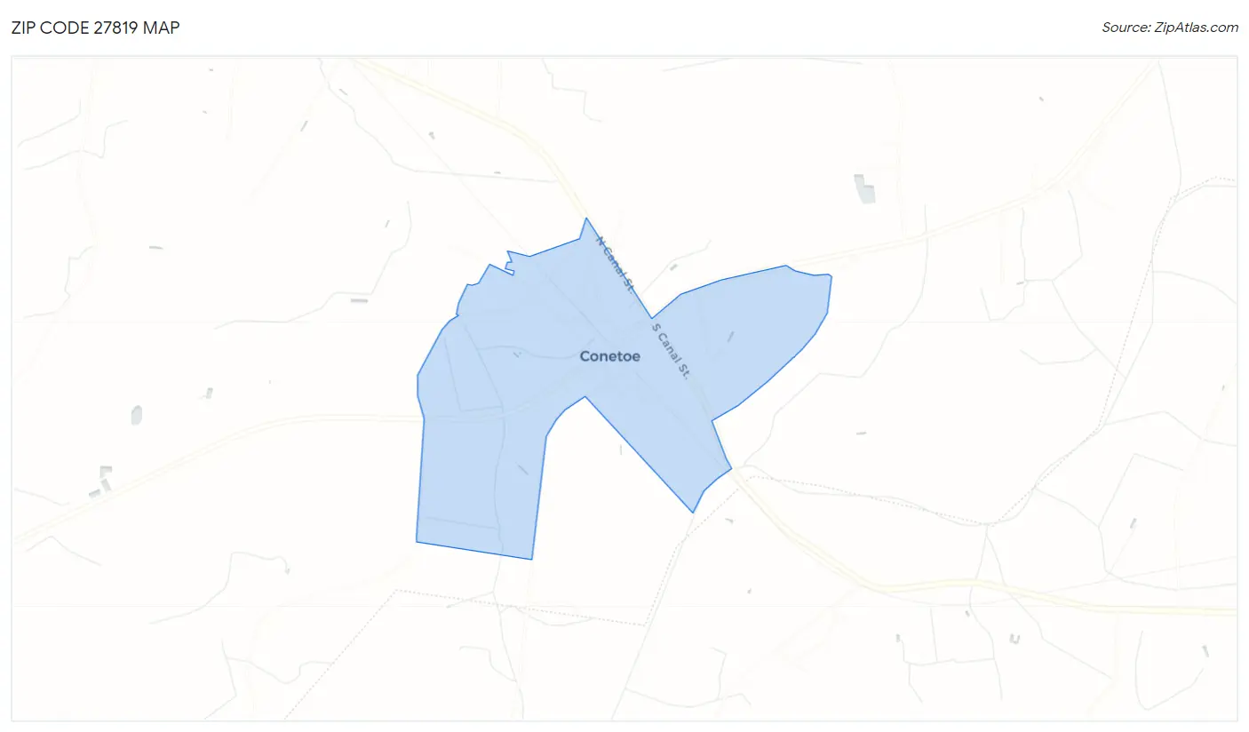 Zip Code 27819 Map