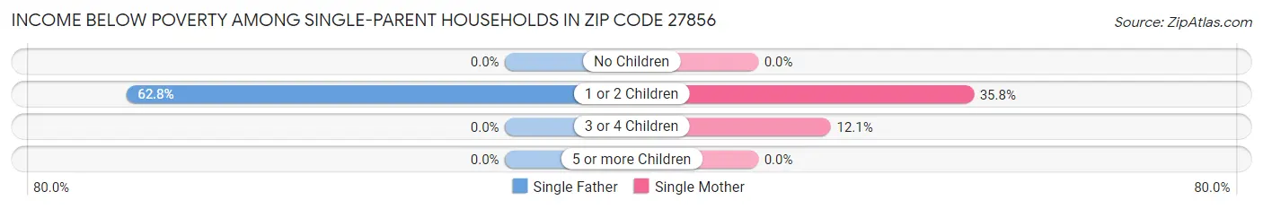 Income Below Poverty Among Single-Parent Households in Zip Code 27856