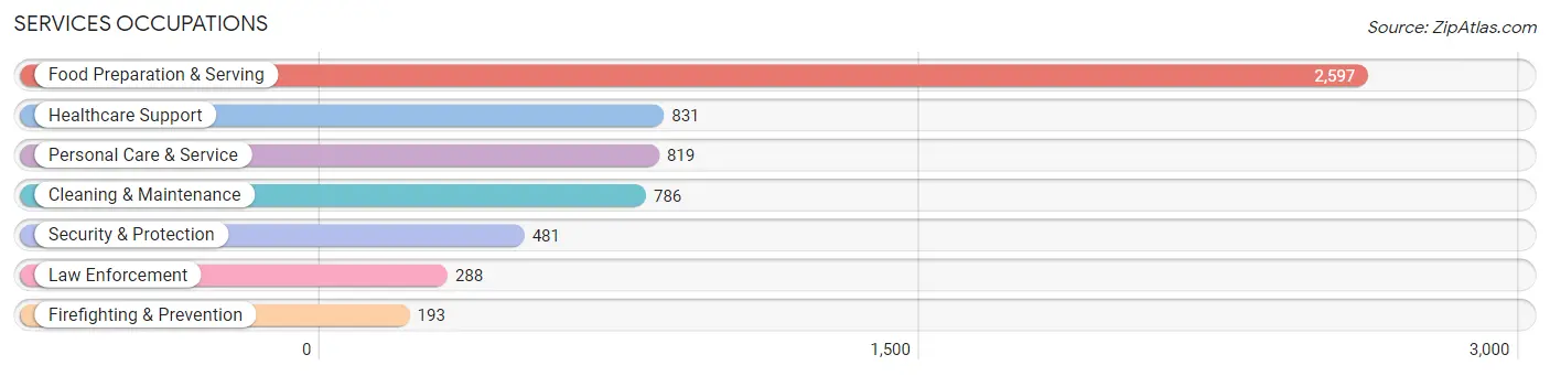 Services Occupations in Zip Code 27858