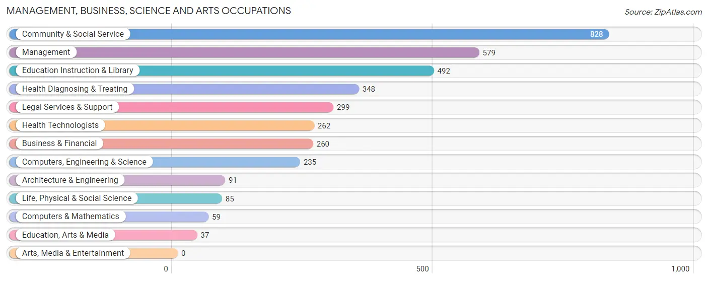 Management, Business, Science and Arts Occupations in Zip Code 27863