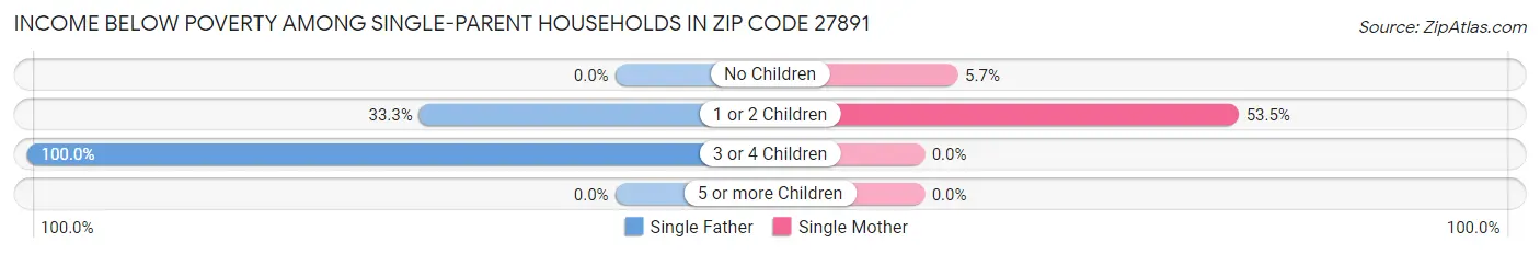 Income Below Poverty Among Single-Parent Households in Zip Code 27891