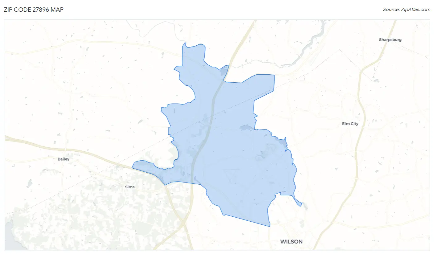 Zip Code 27896 Map