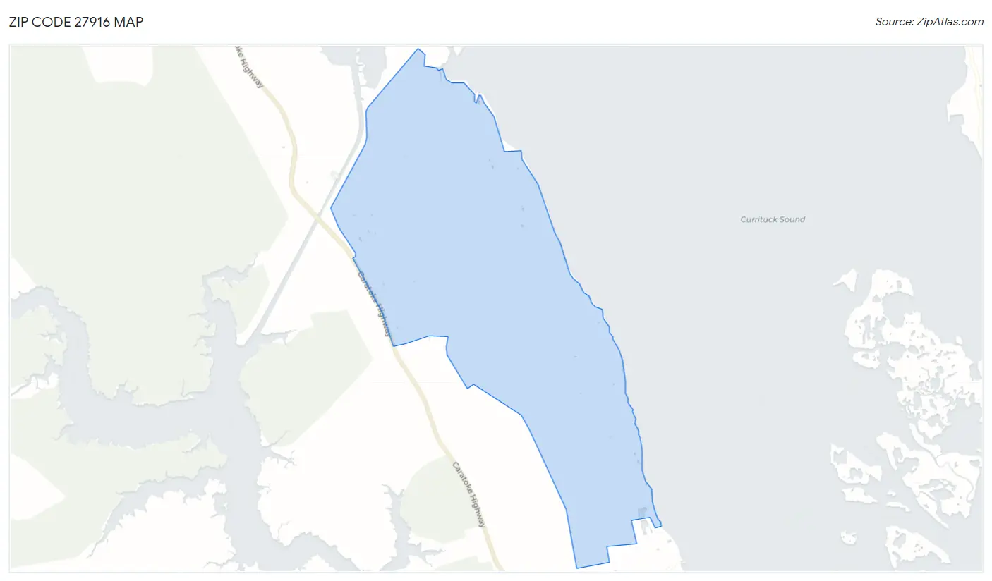 Zip Code 27916 Map