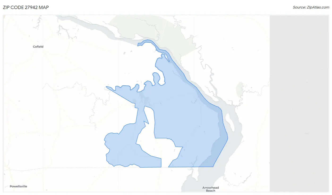 Zip Code 27942 Map