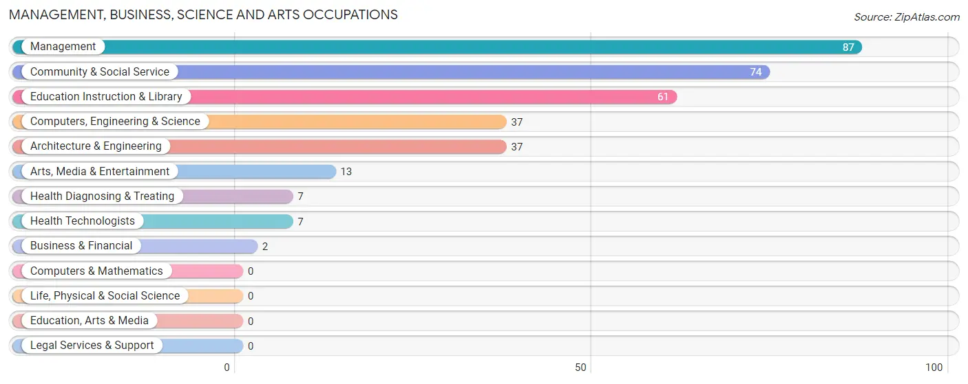 Management, Business, Science and Arts Occupations in Zip Code 27966