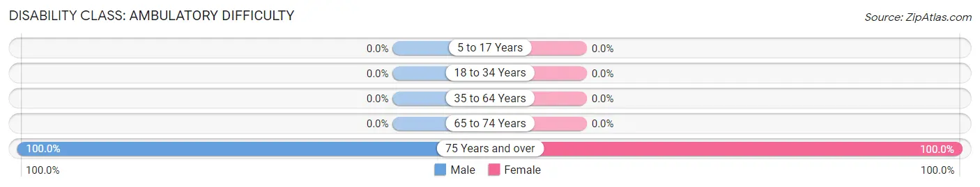 Disability in Zip Code 28076: <span>Ambulatory Difficulty</span>