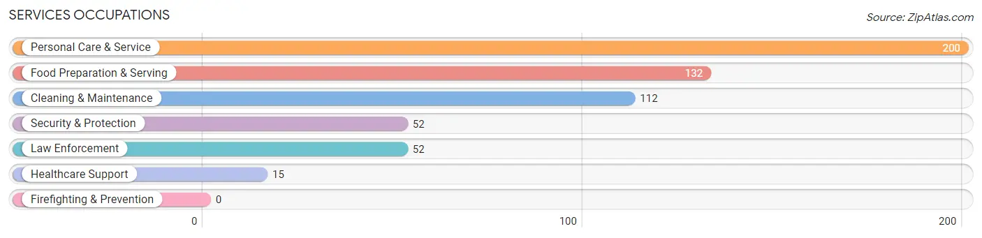 Services Occupations in Zip Code 28163