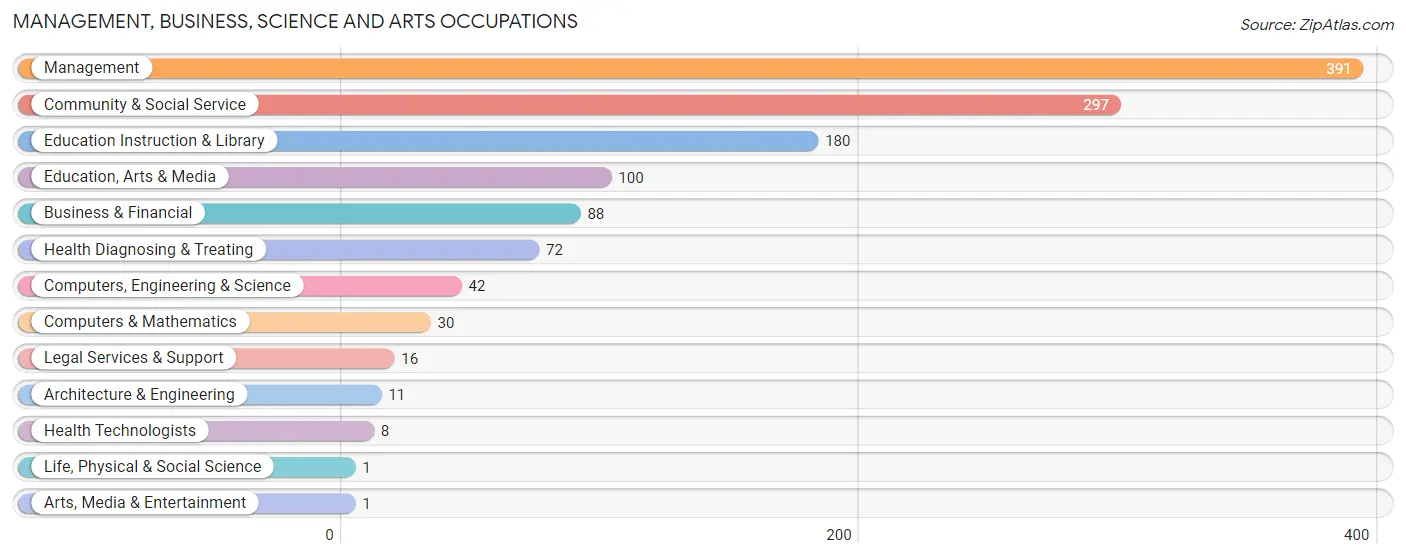 Management, Business, Science and Arts Occupations in Zip Code 28340