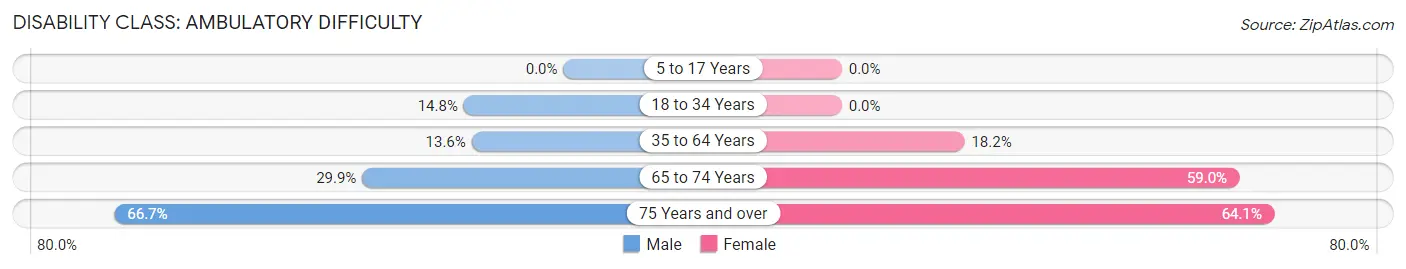 Disability in Zip Code 28357: <span>Ambulatory Difficulty</span>