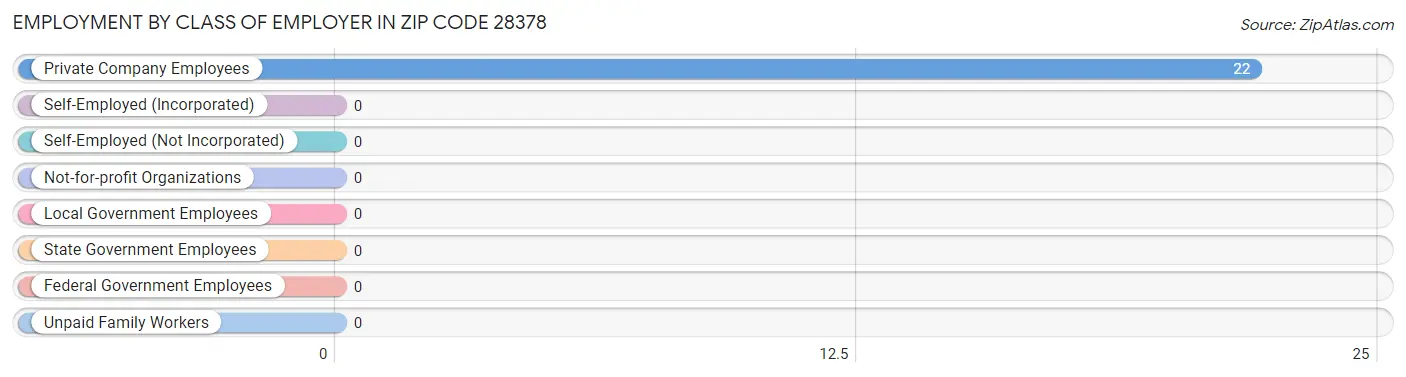 Employment by Class of Employer in Zip Code 28378