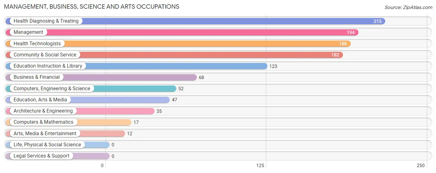 Management, Business, Science and Arts Occupations in Zip Code 28382