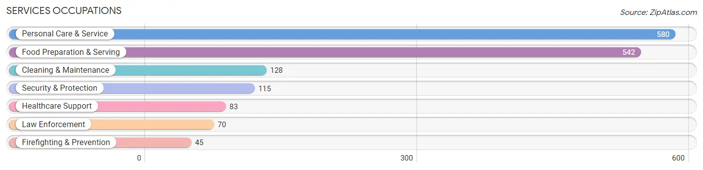 Services Occupations in Zip Code 28387