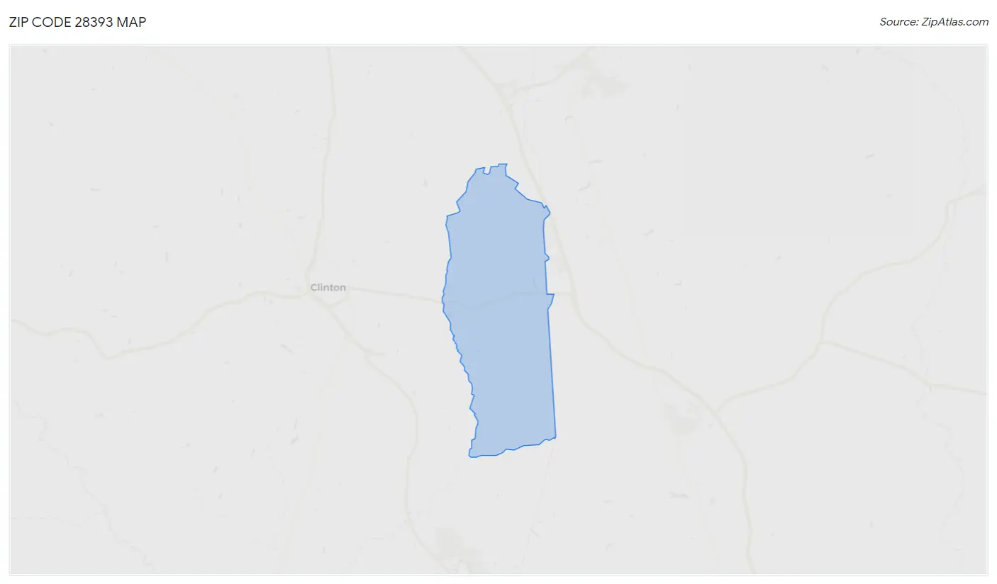 Zip Code 28393 Map