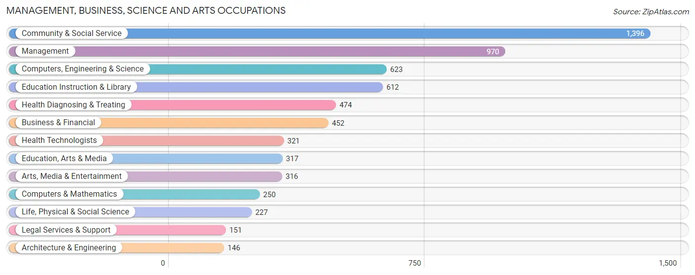 Management, Business, Science and Arts Occupations in Zip Code 28401