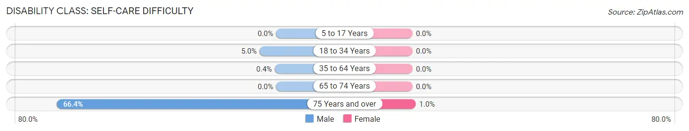 Disability in Zip Code 28430: <span>Self-Care Difficulty</span>