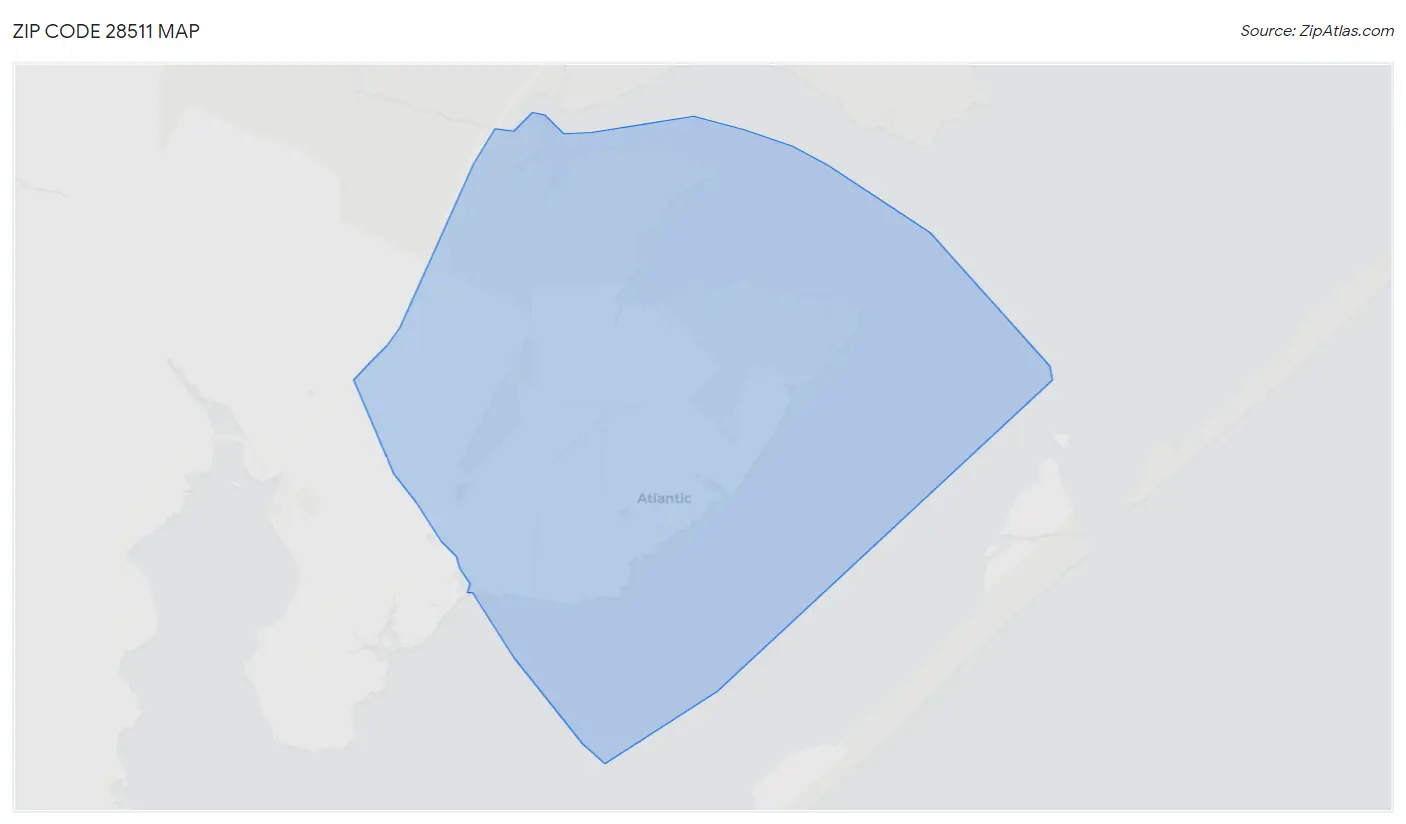 Zip Code 28511 Map