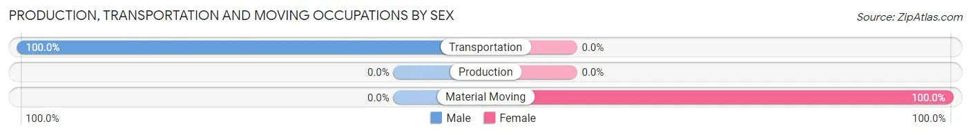 Production, Transportation and Moving Occupations by Sex in Zip Code 28520