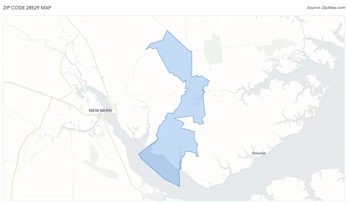 Zip Code 28529 Map