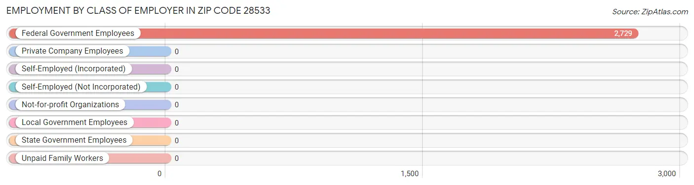 Employment by Class of Employer in Zip Code 28533