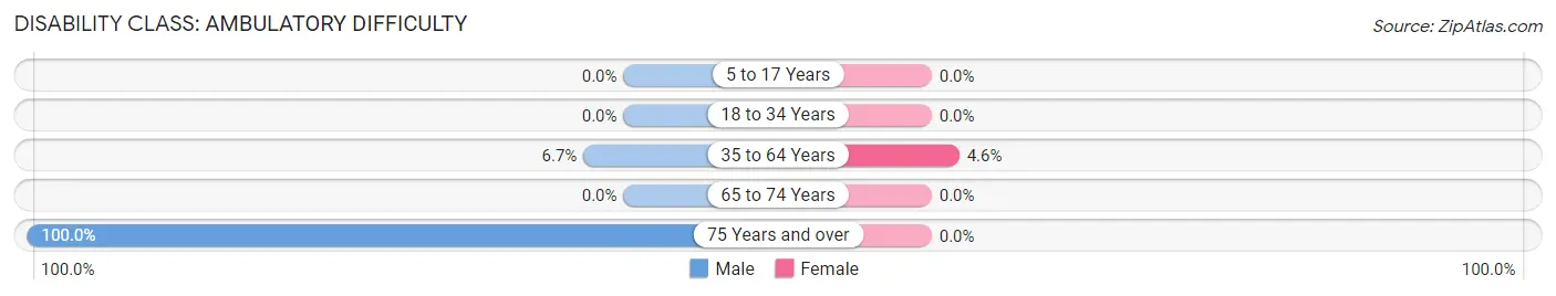 Disability in Zip Code 28543: <span>Ambulatory Difficulty</span>