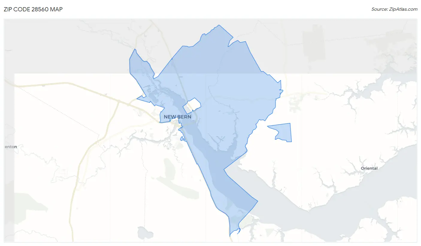 Zip Code 28560 Map