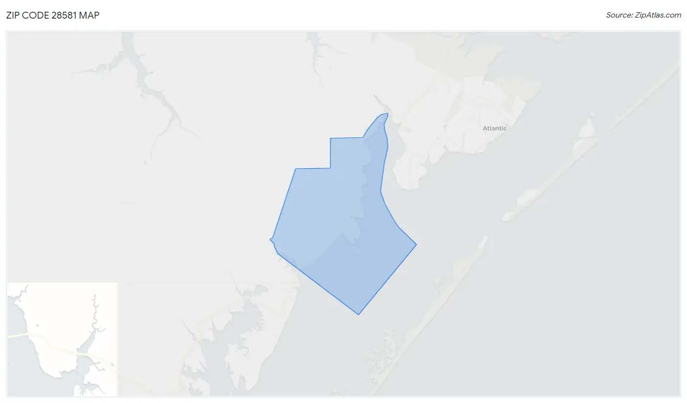 Zip Code 28581 Map