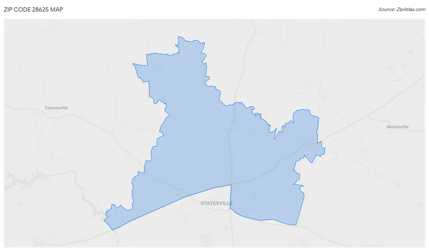 Zip Code 28625 Map