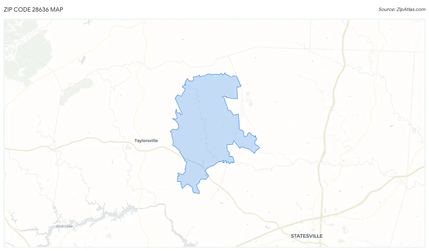 Zip Code 28636 Map