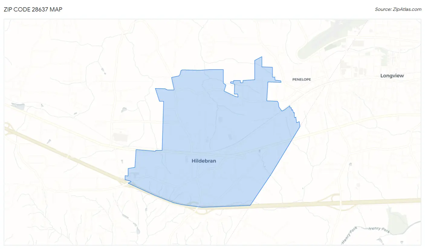 Zip Code 28637 Map