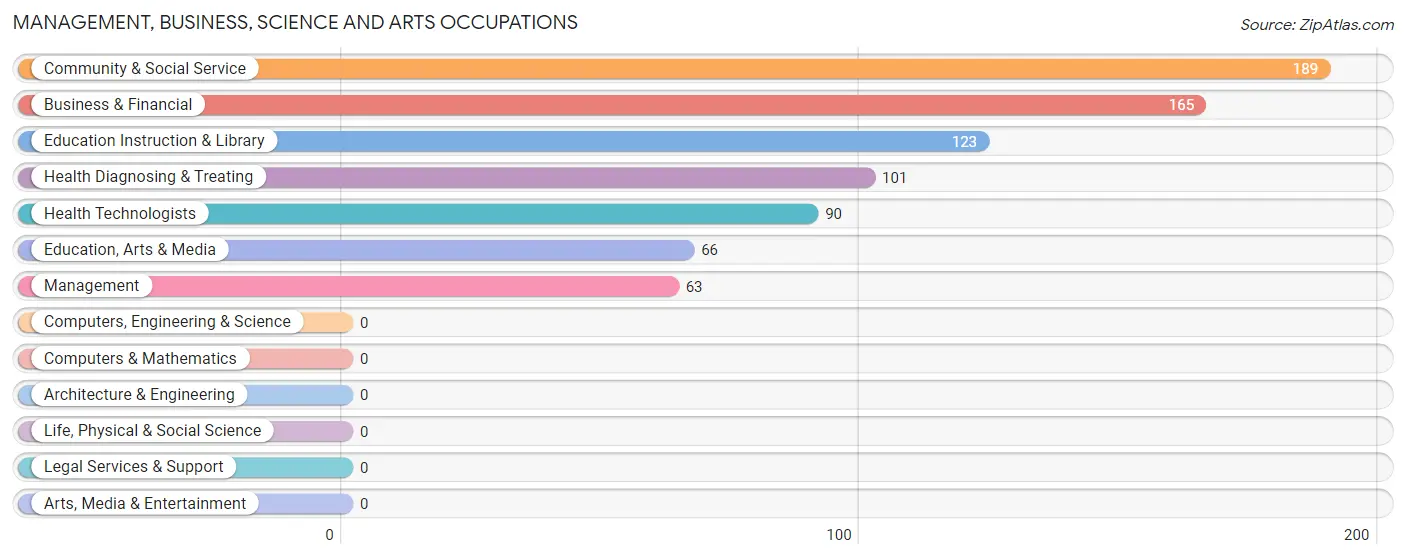 Management, Business, Science and Arts Occupations in Zip Code 28679