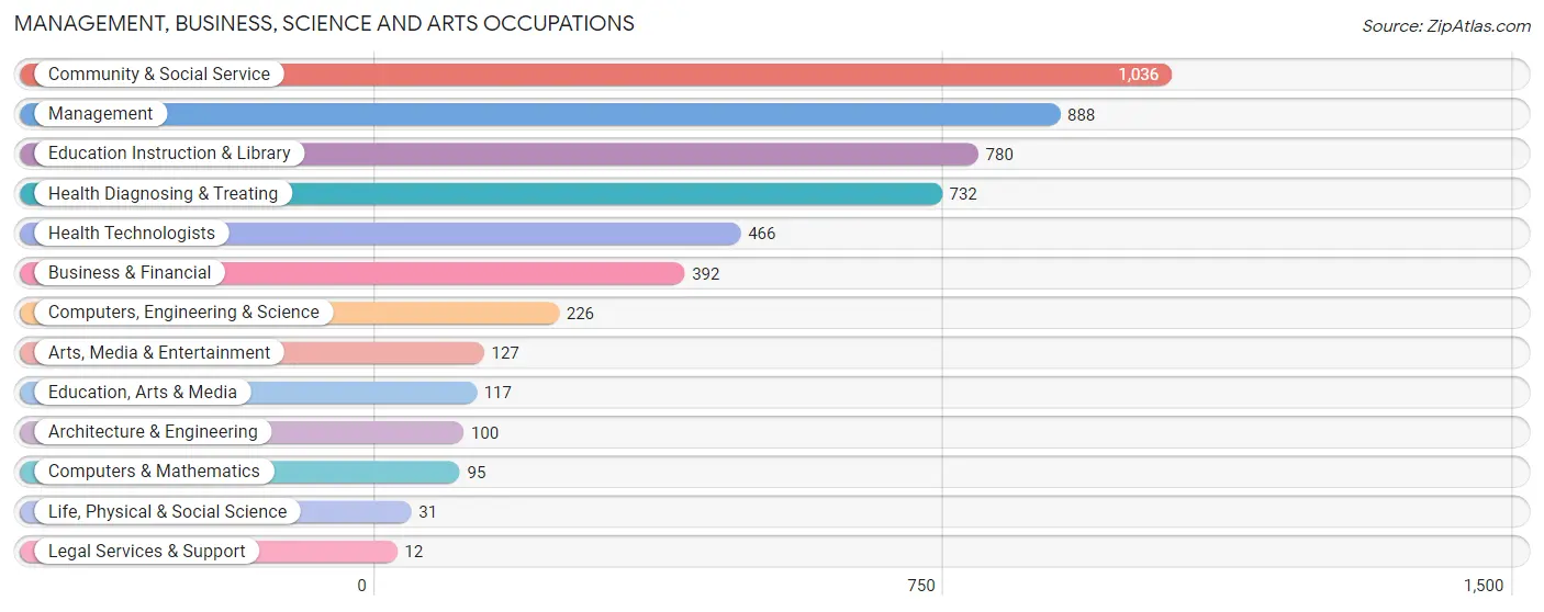 Management, Business, Science and Arts Occupations in Zip Code 28681