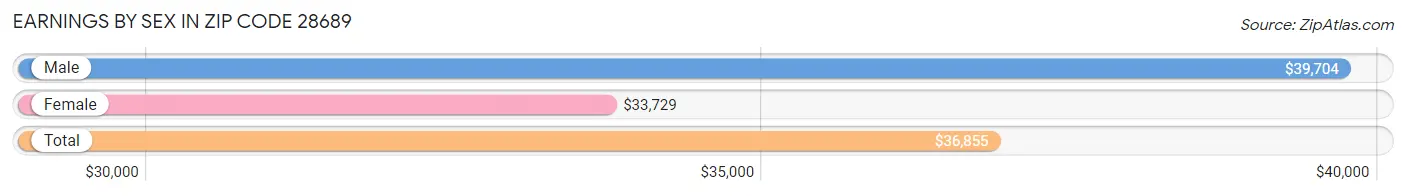 Earnings by Sex in Zip Code 28689