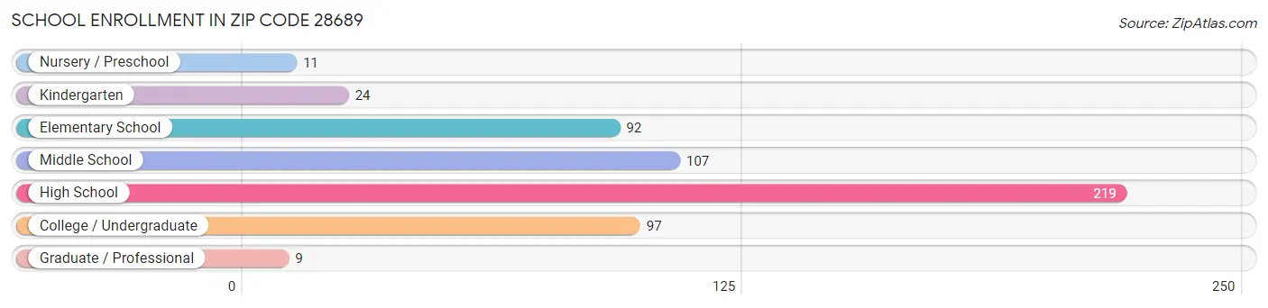 School Enrollment in Zip Code 28689
