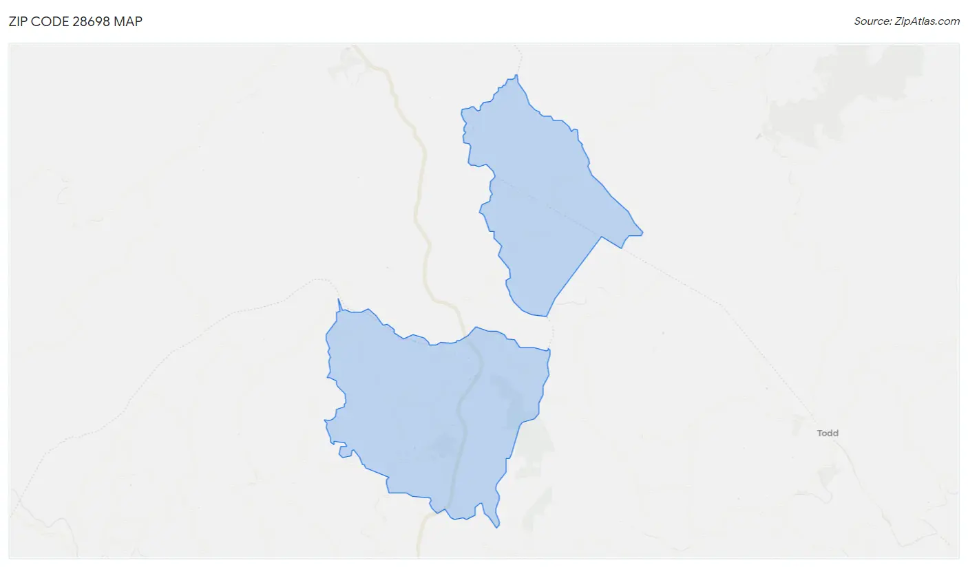 Zip Code 28698 Map