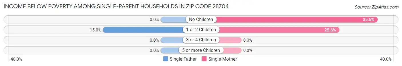Income Below Poverty Among Single-Parent Households in Zip Code 28704