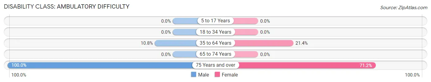 Disability in Zip Code 28707: <span>Ambulatory Difficulty</span>