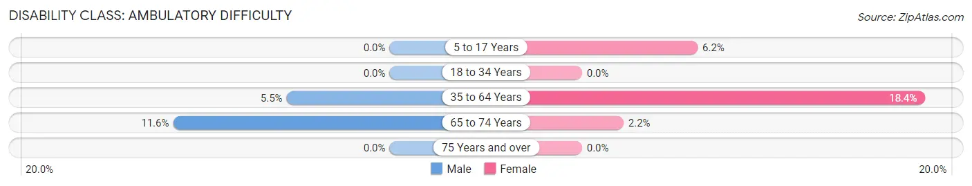 Disability in Zip Code 28709: <span>Ambulatory Difficulty</span>