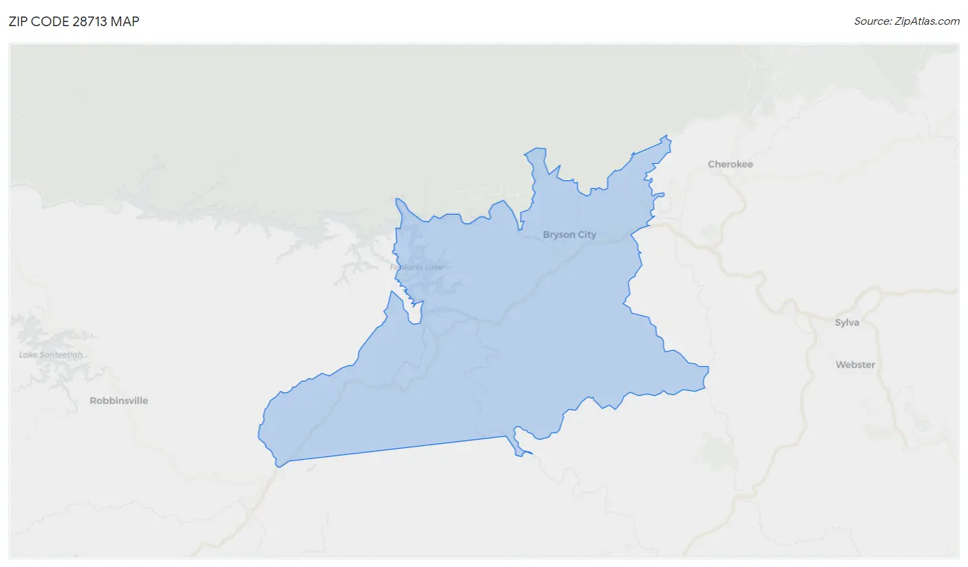 Zip Code 28713 Map