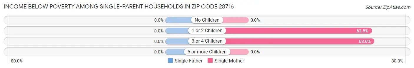 Income Below Poverty Among Single-Parent Households in Zip Code 28716