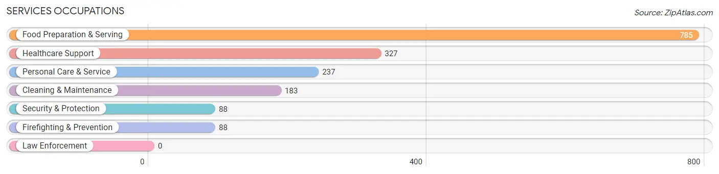 Services Occupations in Zip Code 28723