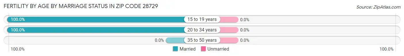 Female Fertility by Age by Marriage Status in Zip Code 28729